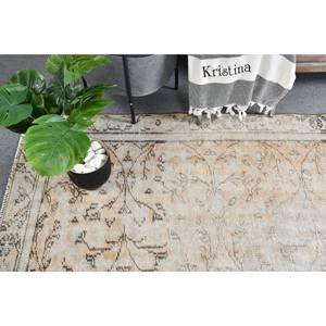 Alfombra turca vintage beige azul 5,4x8,3 pies clásica área grande lana látex Rectangular Patchwork para pasillo habitación alfombra - Product Image 2