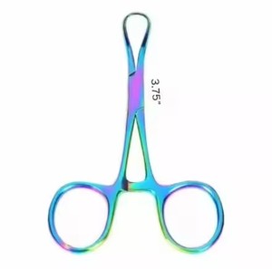 ที่หนีบผ้าขนหนูทางการแพทย์คุณภาพดีที่สุด ขนาด 3.75 นิ้ว รุ่น Rainbow Backhaus ผลิตจากเหล็กกล้าไร้สนิมเยอรมันเกรดสูง - Product Image 1