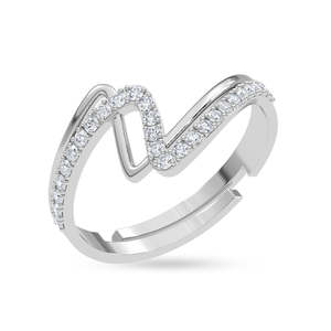 NOVAMART Fine Buy Premium 925 Pure Sterling <b>Silver</b> <b>Rings</b> for Women Rhodium Plated with Diamond Onyx Statement Lovers Pattern <b>Men</b> - Product Image 1