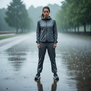 Chaqueta impermeable para mujer, conjunto de pantalones de lluvia, chándal rompevientos para mujer, chándal cortavientos estilo urbano para lluvia para mujer - Product Image 3