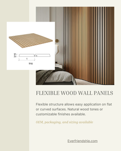 Panneaux muraux acoustiques en bois pour l'intérieur, style tambour, panneaux décoratifs insonorisants pour les pièces, panneaux tambour en bois - Product Image 3