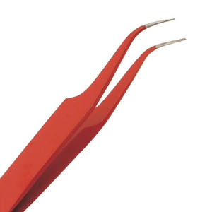 Ensemble de pinces à épiler pour cils en acier inoxydable de haute qualité, de marque, courbées, inclinées, pointues, volumineuses, Maclura, argent, pour sourcils - Product Image 3