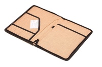 Porte-documents pliable en jute biologique, avec fermeture éclair, imprimé promotionnel, en feutre écologique, fournitures de bureau