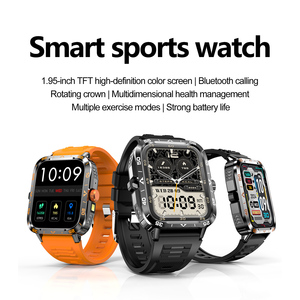 Reloj deportivo inteligente ZW59 con pantalla TFT de 1,95 pulgadas, resistente al agua IP67, monitor de ritmo cardíaco para hombres y mujeres, rastreador de actividad física - Product Image 2