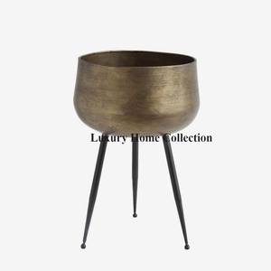 Venta caliente azul y plata brillante pulido doble sombra aspecto atractivo Hogar y restaurante artículos decorativos macetas y jardineras - Product Image 4