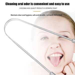 Vente en gros de nettoyeur de langue en cuivre en forme de U Ensemble de grattoir à langue en acier inoxydable pour adultes et enfants - Product Image 2