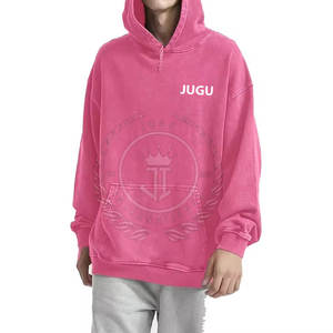 Sudadera con Capucha de Algodón 100% de Alta Calidad con Diseño de Logotipo Personalizado, Estilo Holgado, Color Sólido, Informal, Talla Grande para Hombre - Product Image 2