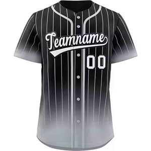 Maillot de baseball personnalisé 100% polyester pour hommes, col en V, respirant, haute qualité avec impression numérique - Product Image 4
