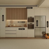 BAINENG 48 heures de conception gratuite, cuisine moderne de luxe, armoires de villa, personnalisation de toute la maison, ensemble d'armoires de cuisine en acier inoxydable