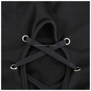 Women Regular Hoodie Sweatshirt Sexy Hollow Design <b>Back</b> Strap Hooded Short Sweatshirt Fashion Top Fleece Breathable Eco-Friendly - Product Image 6
