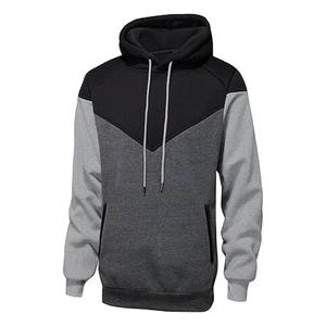 Col à capuche à motif solide respirant et coupe-vent à séchage rapide 100% coton personnalisé sweats à capuche d'hiver pour hommes - Product Image 1
