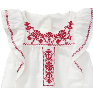 Robe pour filles en popeline 100% coton imprimée avec broderie sur la poitrine ODM - Product Image 2