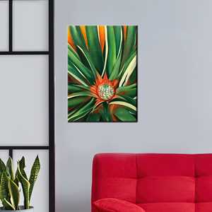 Toile imprimée de fleurs élégantes de Georgia O'Keeffe - Décoration murale moderne, encadrée - Product Image 1