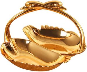 Exclusive Brass and <b>Glass</b> High Quality Shine Polished Jewelry Display Tray Set of 2 Decorative Tray - Product Image 2