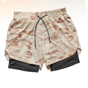 <b>Mens</b> <b>Camo</b> Sublimation BJJ MMA <b>Shorts</b> No Gi Double Layer Grappling Training Fight Wear Durable Lightweight Custom OEM Wholesale - Product Image 3