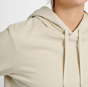 Women's Hooded Cropped <b>Hoodie</b> 100% Cotton Custom Logo Plus Size OEM Design Sportswear Autumn Summer Winter Puff Sleeve - Product Image 4