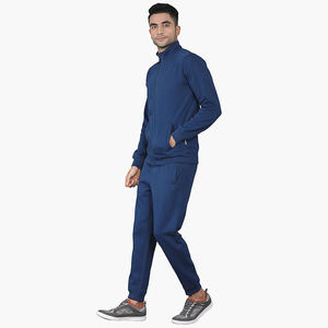 Chándal deportivo de algodón 100% ecológico para hombre, chándal transpirable de patrón sólido con cremallera para invierno hecho en Pakistán - Product Image 2