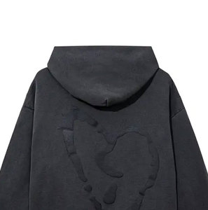 Personalizado de gran tamaño de lana hombres Sudadera con capucha streetwear pullover casual invierno cálido liso algodón sudadera de diseño - Product Image 5