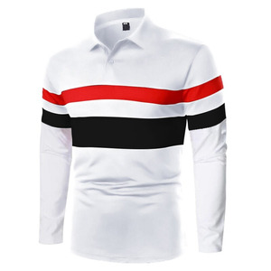 T-shirt à manches longues pour homme de haute qualité, nouveau, printemps-automne, batik brodé, deux couleurs, couture, polyester/coton, séchage rapide - Product Image 3