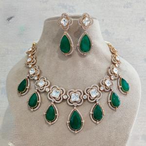 Conjunto de collar de diseñador de rubí Esmeralda, conjunto de boda de Polki y esmeralda llamativo para fiesta de boda o compromiso para mujer - Product Image 1