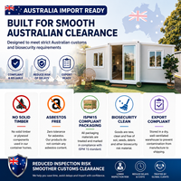 Maison conteneur extensible 20ft 40ft pour Australie, unité modulaire 2-3 chambres (Granny Flat/ADU), prête pour la norme NCC Classe 1a