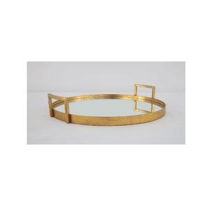 Functional Metal And <b>Mirror</b> <b>Tray</b> Combines Decorative Appeal <b>With</b> Practical Serving And Organization Use - Product Image 1