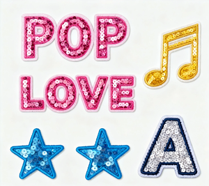 Lentejuelas Bordadas Personalizables con Letras, Parches de Lentejuelas Bordadas Adecuados para Camisas, Pantalones, Chaquetas y Bolsos - Product Image 3