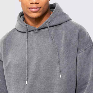 Latest Wholesale Custom Logo <b>Men</b> Regular Size Fitted Blank Hoodies Unisex Oversize Cotton Long Sleeves Plain <b>Pullover</b> - Product Image 4