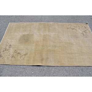 Tapis Vintage Turc Classique Beige avec Motif Patchwork Abstrait 37X68 pieds pour Chambre Couloir Laine Latex Soutenu - Product Image 3
