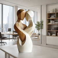 Sculpture de couple en bois 2D moderne et élégante, art abstrait minimaliste pour amoureux, décoration d'espace |   Figurine de couple en bois d'ingénierie, cadeau