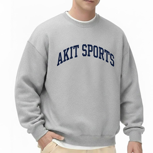 Sudaderas de Forro Polar Grueso Vintage de Invierno al por Mayor, Cuello Redondo, Talla Grande para Hombre, 2 Piezas, Logotipo Personalizado, 100% Algodón - Product Image 1