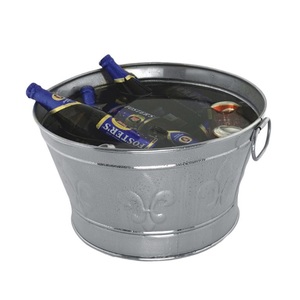 Enfriador de vino de metal, Cubo de barra de vino, bañera de bebida resistente, bañeras de vino grandes de lujo, bañera de bebida de fiesta de acero inoxidable martillada - Product Image 5