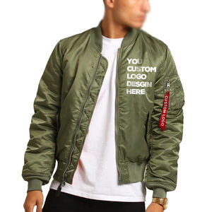 Haute qualité 3D imprimé décontracté fermeture éclair Bomber hommes vestes dernière rue porter Satin tissu boutonné veste d'extérieur pour hommes - Product Image 1