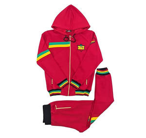 OEM ODM Vestes en polyester de gymnastique à capuche lourdes et imprimées pour l'hiver personnalisées Ensemble de pantalons deux pièces pour le sport Survêtement unisexe - Product Image 3