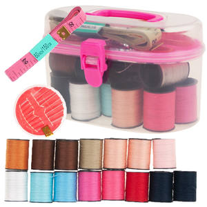 Kit de Costura Portátil de Plástico con Hilos y Agujas para Máquina de Coser, Paquete de Accesorios en un Práctico Empaque - Product Image 1