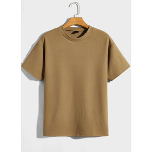 เสื้อยืดสำหรับผู้ชายแบบแห้งเร็วเสื้อยืดโอเวอร์ไซส์220ผ้าคอตตอนธรรมดาไม่มีลวดลายคุณภาพระดับพรีเมียม - Product Image 1