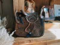 Sac à bandoulière vintage en cuir véritable, style cowgirl, élégant, durable, sac à main de luxe pour femmes, style western, prêt à être expédié