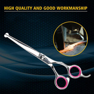 กรรไกรตัดขนสัตว์เลี้ยงกรรไกรตัดขนสัตว์เลี้ยงแบบปลายทื่อมีกระจกปลายแหลมทนทาน - Product Image 2