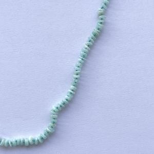 6mm Amazonite heishi แบบเรียบสร้อยคอลูกปัดแบบผูกปมสำหรับผู้หญิงของขวัญงานปาร์ตี้น้ำหนักเบามินิมอล - Product Image 3