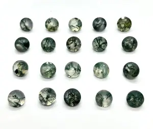 天然批发抛光树苔玛瑙片愈合石晶体，用于制作宝石珠宝散装产品