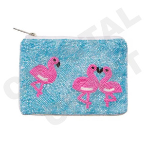 Little prints Design Customized Seed Beaded Coin Pouch Wallet Beautiful Coin Purse with <b>Fashionable</b> <b>Accessory</b> Features - Product Image 1