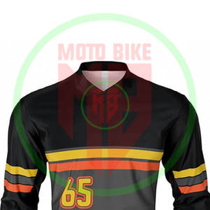 Prix de gros Maillot de motocross pour hommes Manches longues 100% polyester Séchage rapide Respirant Chemises de motocross - Product Image 3