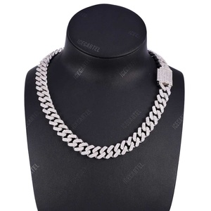 Cadena Cubana de Oro Sólido de 14K de 13MM con Diamantes, Joyería de Diamantes Premium - Product Image 5
