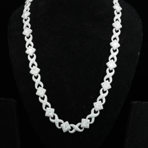 Xs Fashion Joyería para Hombre, Collar de Cadena de Eslabones de 10mm de Plata de Ley 925 con Moissanita VVS, Chapado en Oro y Rodio, Estilo Hiphop GRA - Product Image 2