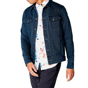 Veste en jean de marque de haute qualité classique en gros à manches longues nouvelle mode hommes décontracté couleur unie coton d'usine avec taille personnalisée - Product Image 4