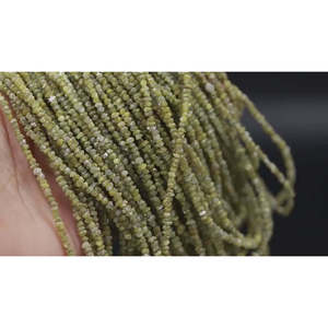 Perle de diamant brut jaune-vert 2-3,5 mm, cristal naturel non taillé, clarté VVS1, excellente et bonne taille - Product Image 5