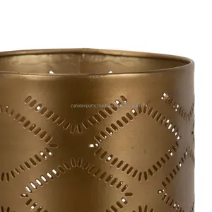 Shiny Gold Finish Candle Holder Metal for Luxury Rooms Metal for BanquetsWall Hook Wall Candle Holder by Zahid Exports - Product Image 2