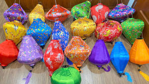 VENTE FLASH Lanterne en soie bleue Lotus 2025 Lanterne décorative traditionnelle pour festival et cérémonie - Product Image 2