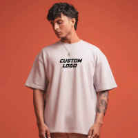 T-shirts d'été pour hommes, coupe ample et élégante, 100% coton, manches courtes, grandes tailles, logo personnalisé imprimé, 300 grammes, couleur unie, haute qualité, vente en gros