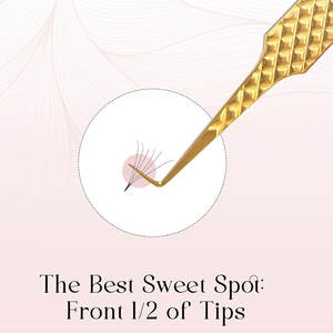 Pinzas personalizadas de acero inoxidable de 90 grados para extensión de pestañas Pinzas de extensión de pestañas con punta de fibra a la venta - Product Image 6